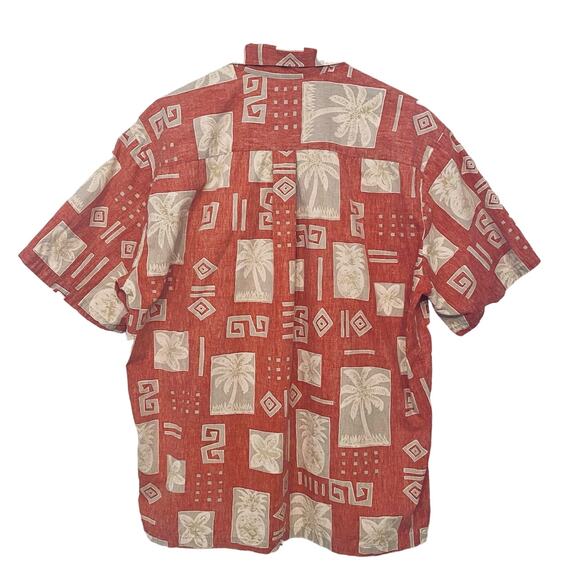 Vintage Cooke Street Hawaiian Shirt XL Red Reverse Print Aloha Palm Pineapple - Picture 6 of 8